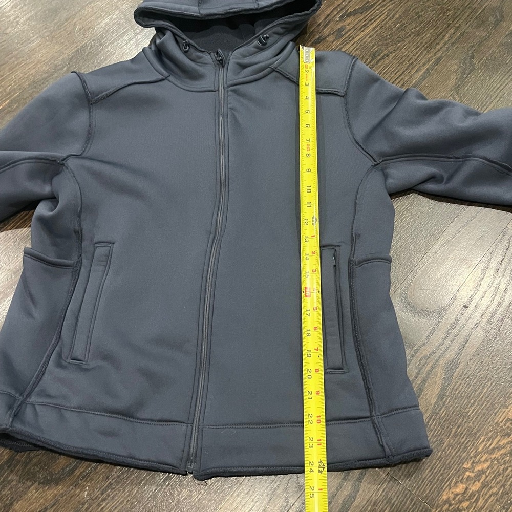 Title Nine Crash 2.0 Polartec Jacket Full Zip Hoodie Womens XL Blue Gray Fleece - Picture 8 of 9